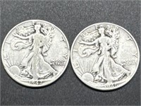 1946-P & 1942-P Walking Liberty Silver Half