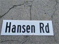 Hansen Road Street Sign 30" x 9"