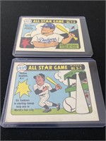 All Star Game cards, blank backs