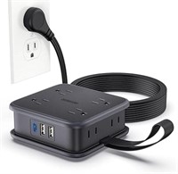 *NEW*10 FT Extension Cord with 8 Outlets, Black