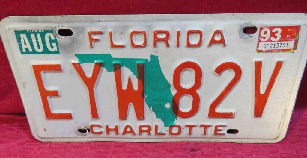 Florida USA License Plate Charlotte Car Tag