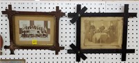 2 Vintage Black & White Framed Photos