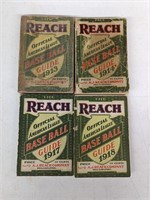 1913, 1914, 1917 and 1918 Reach Baseball Books