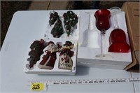 Christmas Decor- trees, snowmen & candle holders