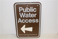 Public Water Access sign
