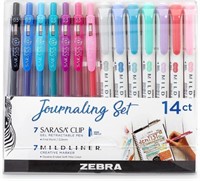 Zebra Pen Journaling Set, Includes 7 Mildliner