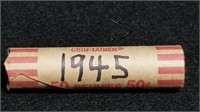 Roll of 1945  Wheat Pennies