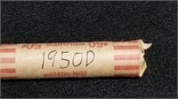 Roll of 1950 Wheat Pennies
