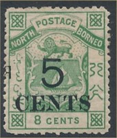 NORTH BORNEO #17 MINT FINE-VF H