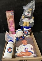 (H) Chicago Cubs memorabilia plus Barbie chic