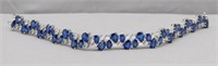7.25" STERLING SILVER BRACELET WITH STONES. 24.0