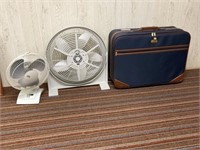 (2) Fans and Suitcase
