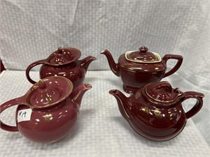 Hall China, 4 Teapots: