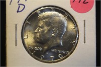 1970-D Uncirculated Silver Kennedy Half Dollar