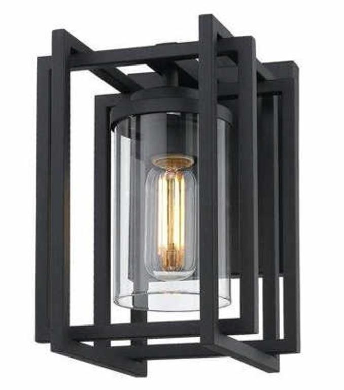 Tribeca 1-light Natural Black Wall Lantern