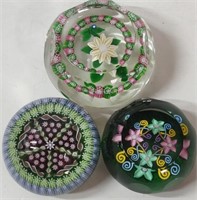 3 Perthshire Paperweights