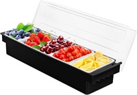 5 Compartment Plastic Dispenser Fruit Veggie Condi