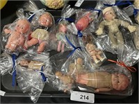 Individually Wrapped Vintage Dolls.