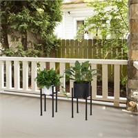 WFF9526  Artisasset Plant Stand 16'' Tall, Black