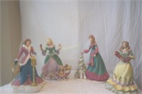 4 Lenox porcelain Christmas figurines, Isabella