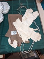 Vintage Dinner gloves, sock stretchers & spats