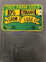 10% ETHANOL TIN SIGN, 12 X 18"