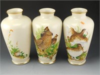 Lot # 3967 - (3) Lenox Game Bird Vases: Chukar,