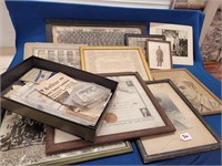 Lot of Framed Military Memorabilia & Keepsakes