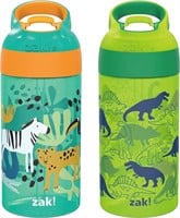 Kids Water Bottles w/Covers +Carry Loops (set of2)