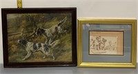 Hunting Dogs Lithograph & Terrier Lithograph