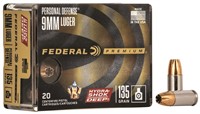 Federal P9HSD1 Premium Personal Defense 9mm Luger