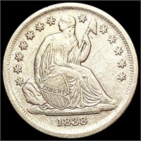 1838 Seated Liberty Dime CLOSELY UNCIRCULATED