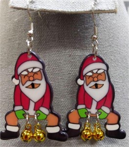 Santa balls earrings