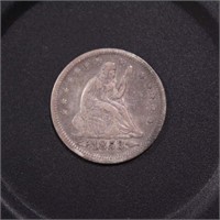 US Coins 1853 Seated Liberty Quarter, Arrows & Ray