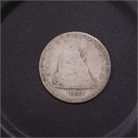 US Coins 1861 Seated Liberty Quarter, circulated