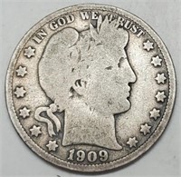 1909 Barber Half Dollar