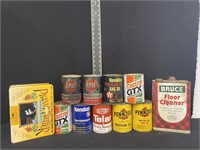 Group of Vintage Advertising Cans and Tins