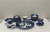 Large Group of Flow Blue China