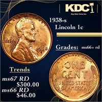 1938-s Lincoln Cent 1c Grades GEM++ RD