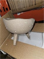 Boho Terracotta Footed Planter with Organic Edge