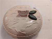 Ceramic Apple Pie Pan w/ Lid