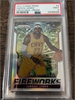 2014 Prizm Lebron James Fireworks Silver PSA 9