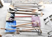 (13) Assorted long handle tools to include
