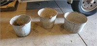 Galvanized buckets (3)