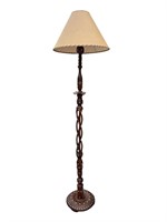 MARSHALL FIELDS Inlaid Bentwood Floor Lamp