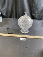 Crystal Round Candy Dish with Lid