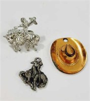 VTG Western Jewelry 2 Necklaces & Scarf Clasp