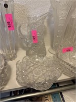 LOT OF CUT CRYSTAL BOWL / PITCHER