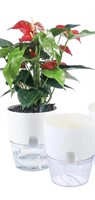 PLASTIC PLANTER POTS 9IN AROUND 7IN TALL 2PCS