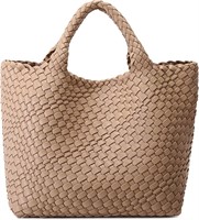 Woven Bag for Women  Large Vegan Leather Tote
